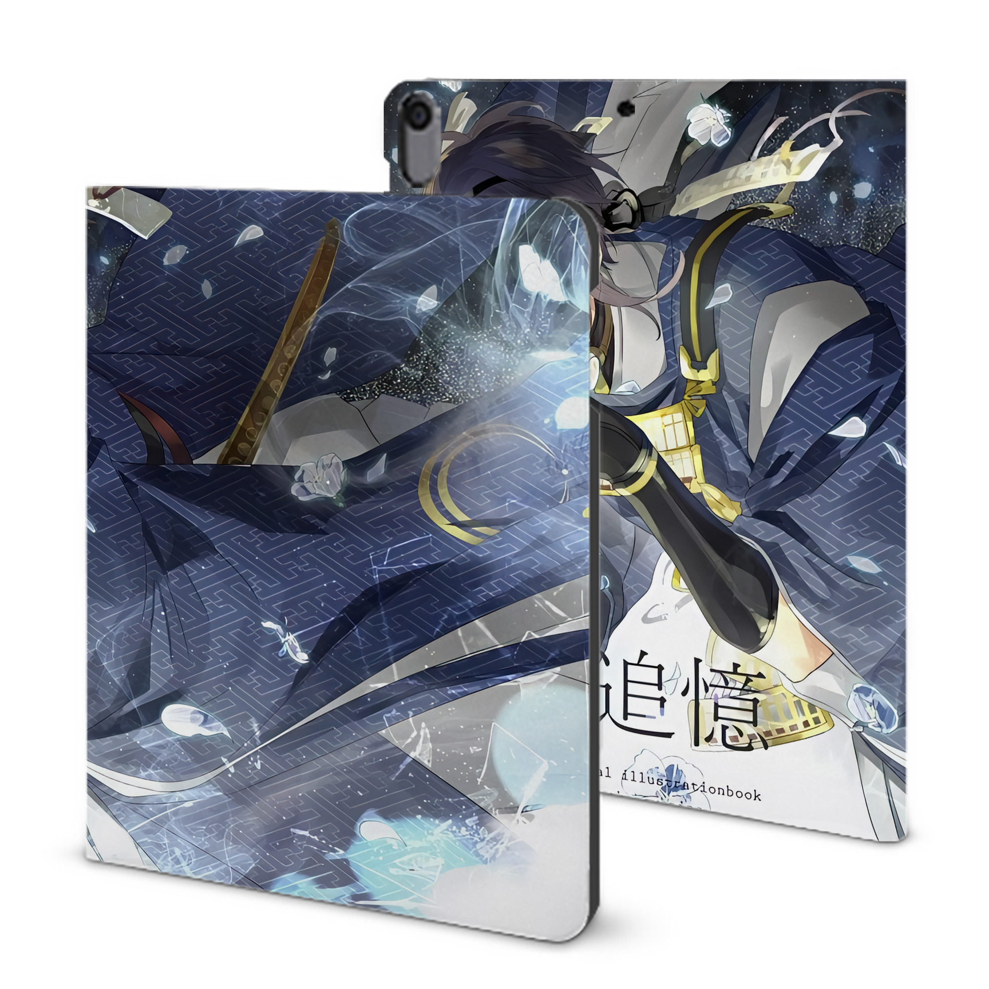 （画像用） 刀剣乱舞 Touken Ranbu IPad ケース ブック型 PUレザー TPU 耐衝撃 軽量 薄型 ペン収納なし 全面保護 IPad 各モデル対応